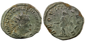 Valerian I. (253-260 AD). BI Antoninian. (23mm, 3,21g) Antioch. Obv: IMP C P LIC VALERIANVS AVG. cuirassed bust of Valerian right. Rev: AEQVITAS AVGG....