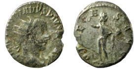 Gordian III. (241 AD). AR Antoninian. (22mm, 3,03g). Rome. Obv: IMP GORDIANVS PIVS FEL AVG. laureate bust of Gordian III. right. Rev: ORIENS AVG. Sol ...
