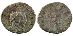 Gallienus. (253-268 AD) BI Antoninian. (22mm, 3,36g) Antioch. Obv: GALLIENVS AVG. cuirassed bust of Gallienus right. Rev: PIETATI AVGG. Pietas standin...