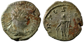 Valerian I. (253-268 AD) BI Antoninianus. (22mm, 2,94g) Antioch. Obv: IMP CP LIC GALLIENVS PF AVG. cuirassed bust of Valerian right. Rev: VIRTVS AVGG.