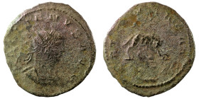 Gallienus. (260-268 AD). BI Antoninian. (22mm, 2,54g) Rome. Obv: GALLIENVS AVG. cuirassed bust of Gallienus right. Rev: AETERNITAS AVG. Romulus and Re...