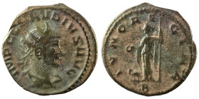 Claudius II. Gothicus. (268-270 AD). BI Antoninian. (21mm, 3,14g) Antioch. Obv: IMP C CLAVDIVS AVG. cuirassed bust of Claudius Gothicus right. Rev: IV...