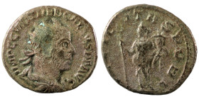 Trebonianus Gallus. (251-252 AD) BI Antoninianus. (21mm, 3,53g) Rome. Obv: IMP C C VID TREB GALLVS P F AVG. cuirassed bust of Trebonianus Gallus right...