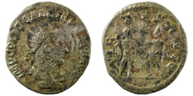 Gallienus. (260 AD) BI Antoninianus. (21mm, 2,40g) Antioch. Obv: IMP C P LIC GALLIENVS P F AVG. cuirassed bust of Gallienus right. Rev: VIRTVS AVGG. G...