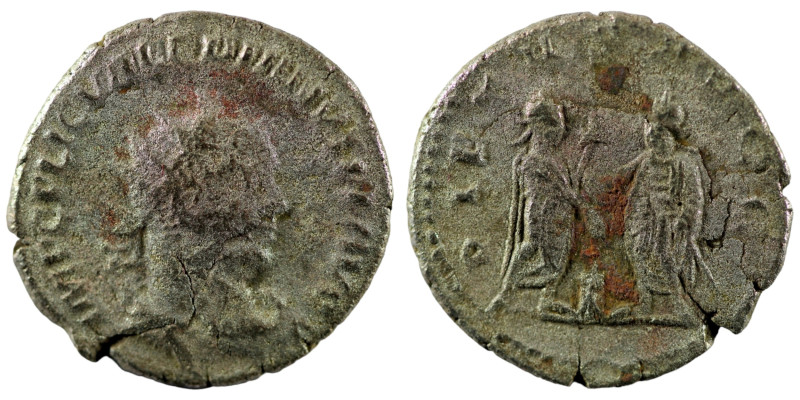 Valerian I. (256-258 AD). BI Antoninian. (21mm, 3,63g) Antioch. Obv: IMP C P LIC...