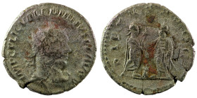 Valerian I. (256-258 AD). BI Antoninian. (21mm, 3,63g) Antioch. Obv: IMP C P LIC VALERIANVS P F AVG. radiate and cuirassed bust of Gallienus right. Re...