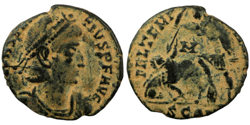 Constantinus II. (351-354 AD). Follis. (16mm, 1,79g) Rome. Obv: D N CONSTANTIVS ...