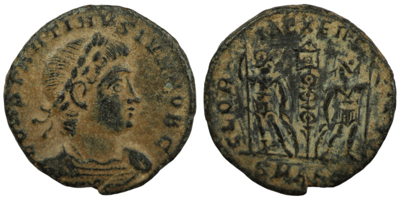 Constantinus I. (306-337 AD). Æ Follis. (16mm, 1,45g) Antioch. Obv: CONSTANTINVS...