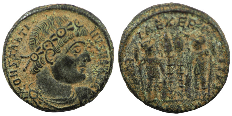 Constantinus I. (306-337 AD). Æ Follis. (18mm, 1,86g) Antioch. Obv: CONSTANTINVS...