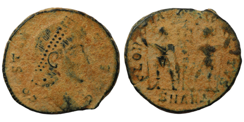 Constantinus I. (306-337 AD). Æ Follis. (19mm, 2,27g) Antioch. Obv: CONSTANTINVS...