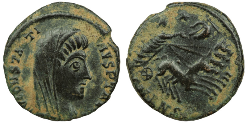 Divus Constantinus I. (337-340 AD). Æ Follis. (16mm, 1,51g) Antioch. Obv: DV CON...