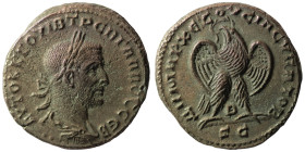 Trebonianus Gallus. (251-253 AD). Billon Tetradrachm. (26mm 11,71g) Antioch. Obv: laureate bust of Trebonianus Gallus right. Rev: eagle spreading wing...