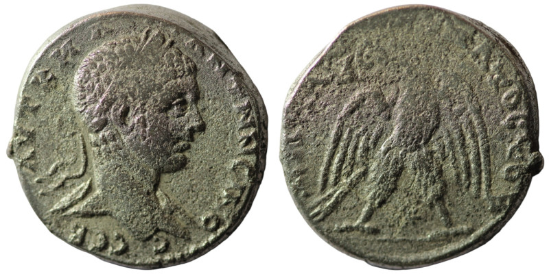 Elagabal. (218-222 AD). Billon Tetradrachm. (26mm 12,69g) Antioch. Obv: laureate...