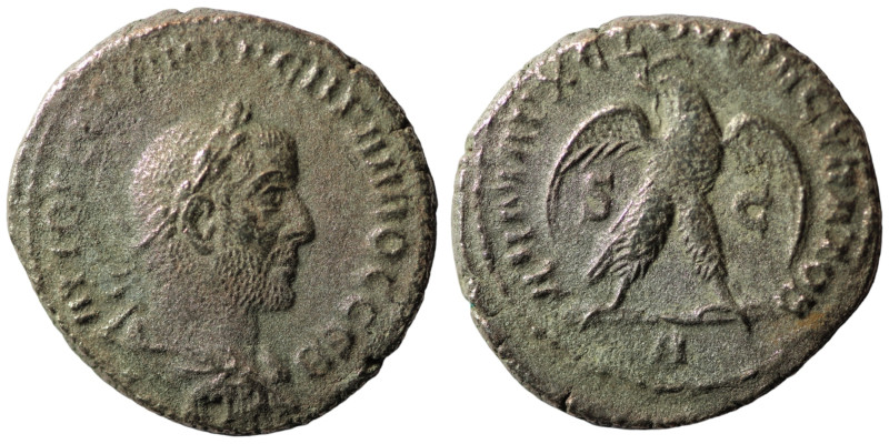 Trebonianus Gallus. (251-253 AD). Billon Tetradrachm. (28mm 11,09g) Antioch. Obv...