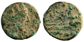 Phoenicia. Arados. (242-166 BC) Æ Bronze. (21mm, 7,56g) Obv: head of Tyche right. Rev: Athena standing left on prow.
