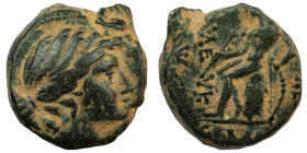 Seleukos III. Keraunos. (226-223 BC). Bronze Æ. (16mm 4,32g) Antioch.