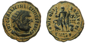Licinius I. (321-323 AD). Follis. (21mm, 2,84g) Alexandria. Obv: IMP C VAL LICIN LICINIVS P F AVG. cuirassed bust of Licinius right. Rev: IOVI CONSERV...
