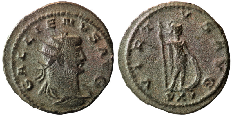 Gallienus. (260 AD) BI Antoninianus. (21mm, 2,60g) Antioch. Obv: IMP C P LIC GAL...