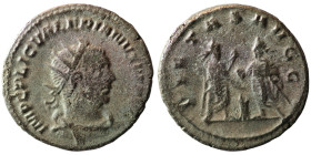 Valerian I. (256-258 AD). BI Antoninian. (22mm, 3,46g) Antioch. Obv: IMP C P LIC VALERIANVS P F AVG. radiate and cuirassed bust of Gallienus right. Re...