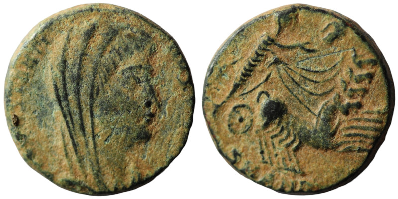 Divus Constantinus I. (337-340 AD). Æ Follis. (14mm, 2,38g) Antioch. Obv: DV CON...