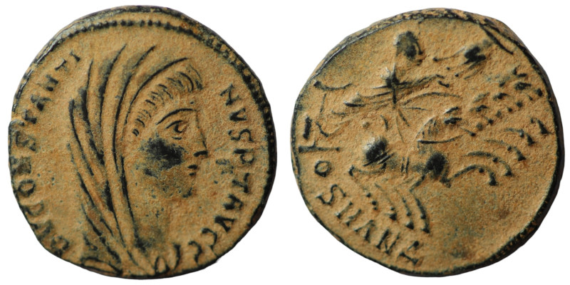 Divus Constantinus I. (337-340 AD). Æ Follis. (16mm, 2,07g) Antioch. Obv: DV CON...