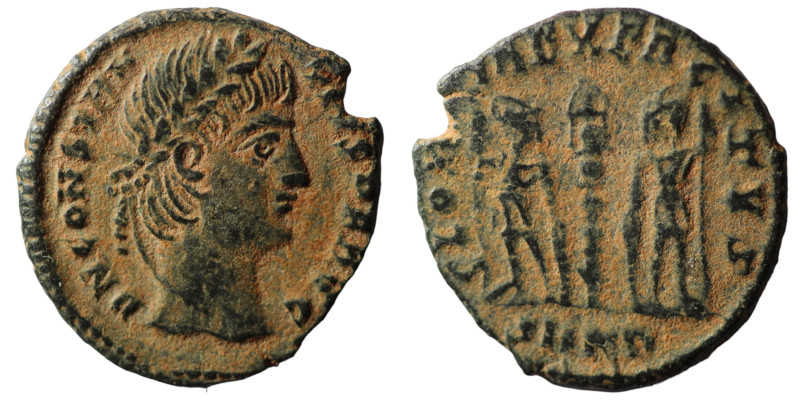 Constans. (346-349 AD). Æ Follis. (17mm, 1,67g) Cyzicus. Obv: DN FL CONSTANS PF ...