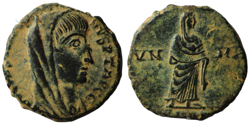 Divus Constantinus I. (337-340 AD). Æ Follis. (15mm, 1,64g) Antioch. Obv: DV CON...