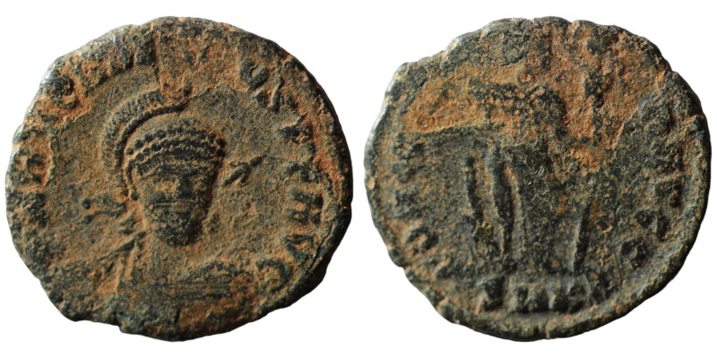 Honorius. (401-403 AD). Follis. (18mm, 1,80g) Cyzicus. Obv: DN HONORIVS PF AVG. ...