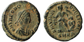 Theodosius II. (406-408 AD). Æ Follis. (16mm, 1,32g) Antioch.