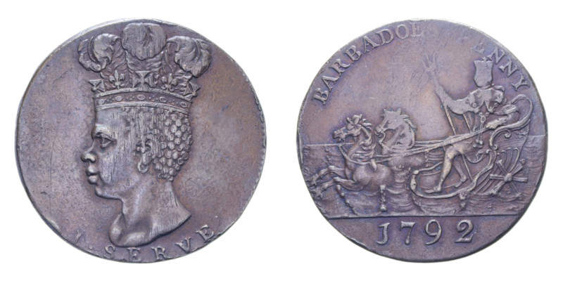 BARBADOS PENNY TOKEN 1792 CU. 11,79 GR. BB