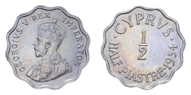 CIPRO GIORGIO V 1/2 PIASTRA 1934 NI. 2,60 GR. qFDC