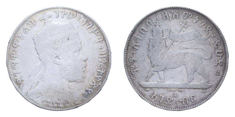 ETIOPIA MENELIK II BIRR 1895-1897 AG. 27,79 GR. MB-BB