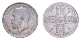 GRAN BRETAGNA GIORGIO V 1 FLORIN 1920 AG. 11,30 GR. BB-SPL/SPL+