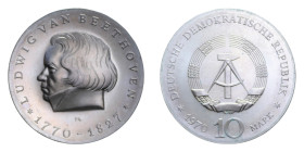 GERMANIA DDR 10 MARK 1970 AG. 17 GR. FDC