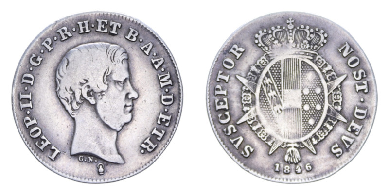 FIRENZE LEOPOLDO II (1824-1859) PAOLO 1846 R AG. 2,52 GR. BB/BB+