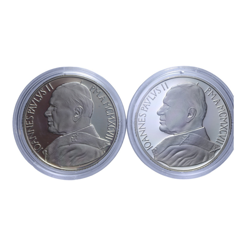 GIOVANNI PAOLO II (1978-2005) DITTICO 10000 LIRE 1997 VERSO L'ANNO SANTO 2000 AG...