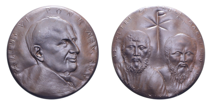 MEDAGLIA PAOLO VI (1963-1978) ANNUALE AN. V AE. 35,46 GR. 44 MM. FDC