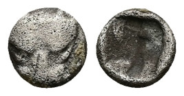 Cimmerian Bosporos, Pantikapaion. AR Obol, 0.51 g 7.40 mm. Circa 480-470 BC.