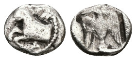 Kings of Thrace (Odrysian). Sparadokos. AR Diobol, 1.16 g 11.19 mm. Circa 450-440 BC.