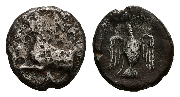 Kings of Thrace (Odrysian). Sparadokos. AR Diobol, 1.20 g 10.91 mm. Circa 450-44...