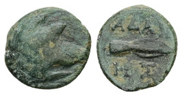 Kings of Thrace, (Seleukid). Adaios. Ae, 2.22 g 14.50 mm. Circa 253-243 BC.
