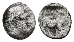 Thrace, Ainos. AR Diobol. 1.06 g 11.46 mm. Circa 427/6-425/4 BC.