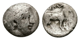 Thrace, Ainos, AR Diobol. 1.07 g 10.35 mm. Circa 427/6-425/4 BC.