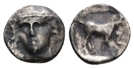 Thrace, Ainos. AR Tetrobol, 1.70 g 13.11 mm. Circa 402/1-361/0 BC.