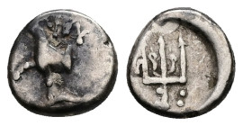 Thrace. Byzantion. AR Hemidrachm, 1.69 g 10.53 mm. Circa 353-340 BC.