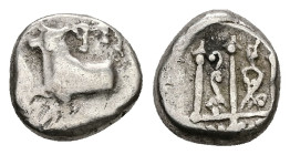 Thrace. Byzantion. AR Hemidrachm, 1.85 g 10.35 mm. Circa 353-340 BC.