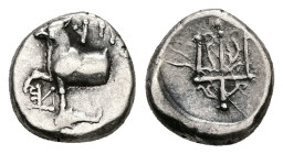 Thrace. Byzantion. AR Hemidrachm, 1.87 g 11.57 mm. Circa 353-340 BC.