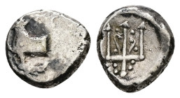 Thrace. Byzantion. AR Hemidrachm, 1.94 g 11.61 mm. Circa 353-340 BC.