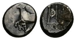 Thrace. Byzantion. AR Hemidrachm, 2.11 g 11.17 mm. Circa 353-340 BC.