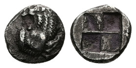 Thrace,Kardia. AR Diobol, 1.15 g 10.32 mm. Circa 515-493 BC.